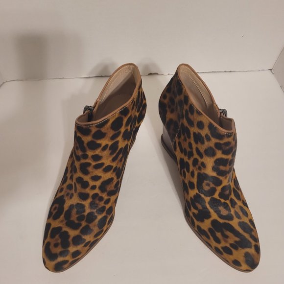 1.State Womens Kaleb Suede Dress Leopard Wedge Ankle Boots Shoes Size 7M NEW - Picture 11 of 13